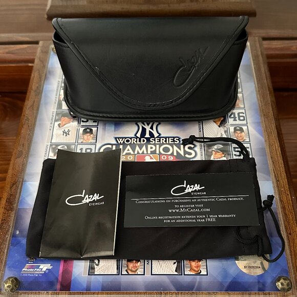 Authentic Cazal Sunglasses 616 Black Gold Grey Gardient Lenses - Picture 8 of 8